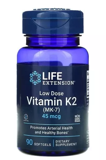 Life Extension - Vitamin K2 (Mk-7) 45Mcg - 90 Softgels - New Stock - Exp: Mar 25