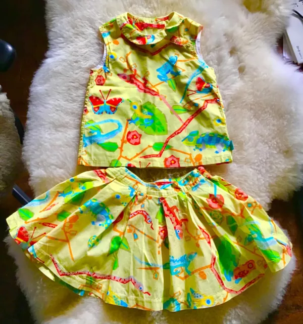 Girl 4-5 Designer Oilily Yellow Chameleon Outfit Set Bundle RRP: £95 Excellent!