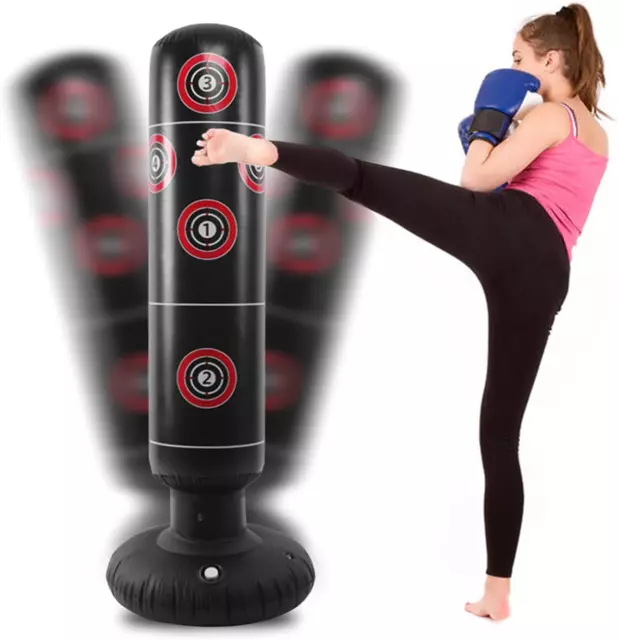 Inflatable Punching Bags, Fitness Boxing Punch Bag Standing Boxing Bag Toy Indoo