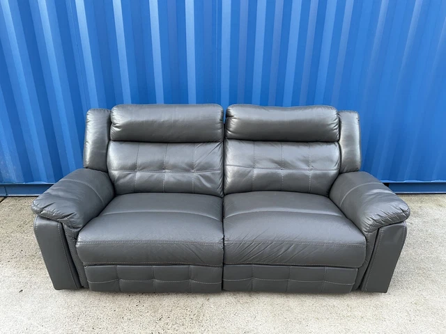 Sofology Leather Sofa 3 Seater Black