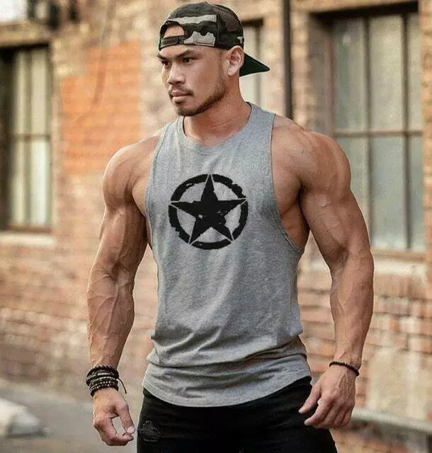 Camisetas Sin Mangas De Algodã³n Para Hombre Camisa De Gimnasio Fitness Deportiv