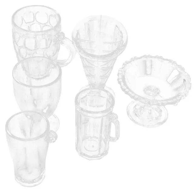Puppenhaus-Deko: 6 Mini-Tassen & -Gläser für Küche