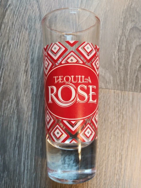 Tequila Rose Tall Shot Glass Diamond Pattern Pre-owned
