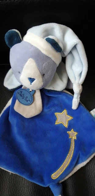Doudou Ours Les comètes bleu étoiles BABY NAT Babynat étoiles filantes