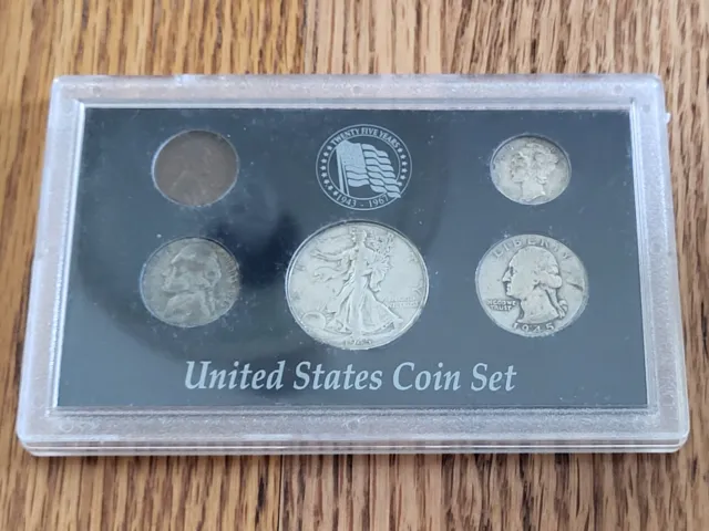 1945 US Mint United States Birthday Year Coin Set - 5 Pieces
