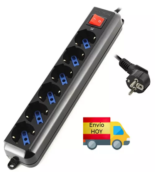 Regleta Ladron 6 Tomas Enchufes Con Interruptor De Corriente Envio Hoy