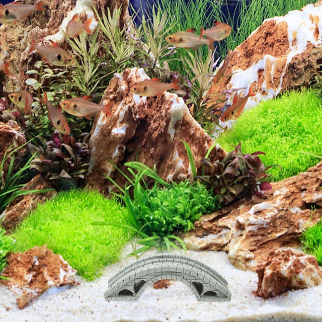 Miniature Stone Bridge Figurine Bonsai Landscape Adornment Bridge Model Decor