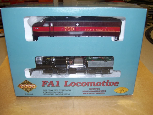 Proto 2000 HO Gulf Mobile & Ohio FA1 & FB1 Diesel Set, DCC Ready, Mint In Boxes
