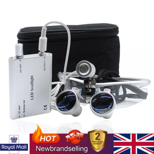 Dental Loupes 3.5X420mm Surgical Medical Binocular loupes with LED Head Light