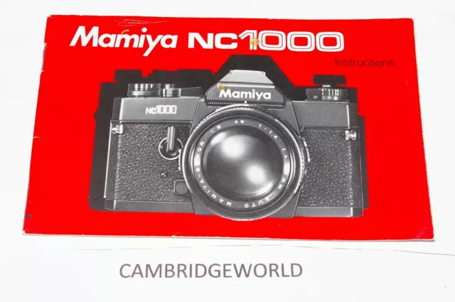 Mamiya Nc1000 Camera Instruction Manual Guide Book Original Genuine