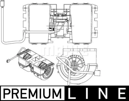 Ventilatore Interno MAHLE Ab144000p per Mercedes Econic 6.4 6.9 7.3 98- >