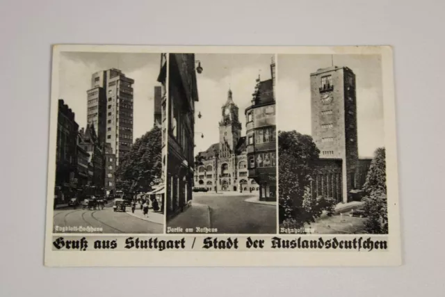 B5/ AK Ansichtskarte - Stuttgart , Stadt der Auslandsdeutschen - gelaufen 1940