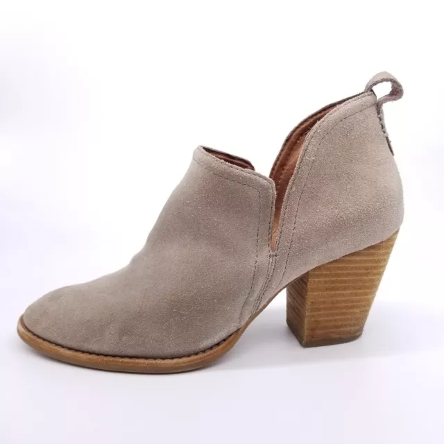 Jeffrey Campbell Rosalee Women's 9 Boots Gray Cut Out Ankle Booties Suede Heel