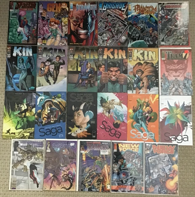 Image Comics Mixed Lot Saga Kin New Force Youngblood Gen Stormwatch Spartan etc
