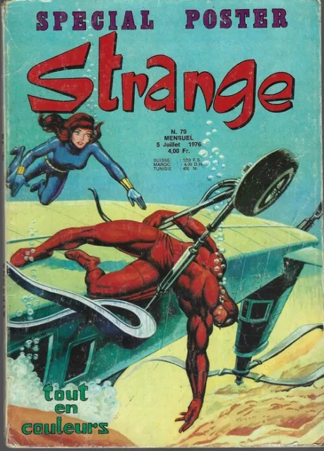 Très Bel État Rare Eo 1976 Strange N° 79 Sans Poster + Super-Héros De Stan Lee