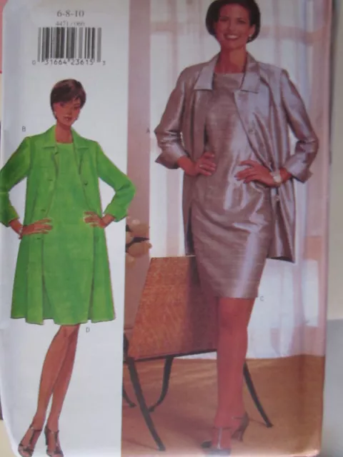 4471 UNCUT Vintage Butterick SEWING Pattern Misses EASY Jacket Dress OOP FF