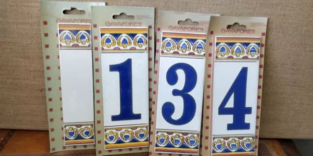 Brand New Ceramic House NUMBERS -- Made in Spain -- Tiles -- Gayafores