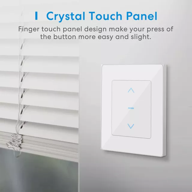 WiFi Smart Curtain Blinds Roller Shutter Switch Touch Panel Home Smart Life App 2