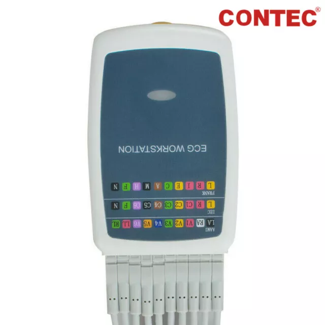 CONTEC 12-Lead Resting ECG workstation EKG Machine Recorder PC Base, Bluetooth 2
