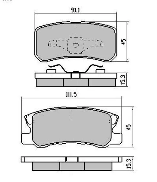 Rear Disc Brake Rotors and Pads for Mitsubishi Pajero NM & NP 2000-9/2006 2