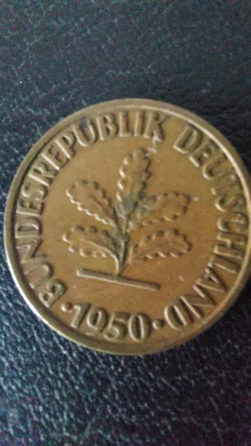 10 Pfennig, Bundesrepublik Deutschland 1950  J, sehr selten, Rarität 3