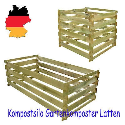 Kompostsilo Gartenkomposter Latten Holz Komposter Kompostbehälter Kiefernholz
