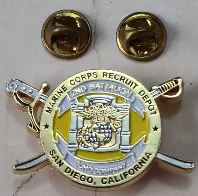 USMC Lapel Pin - Marine Corps Recruit Depot San Diego Echo Company 2nd Battalion