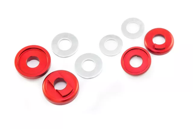 BMX *RED* Dropout Savers - FRONT & REAR Set -Anti-Rotation Fits 3/8 & 10mm Axel
