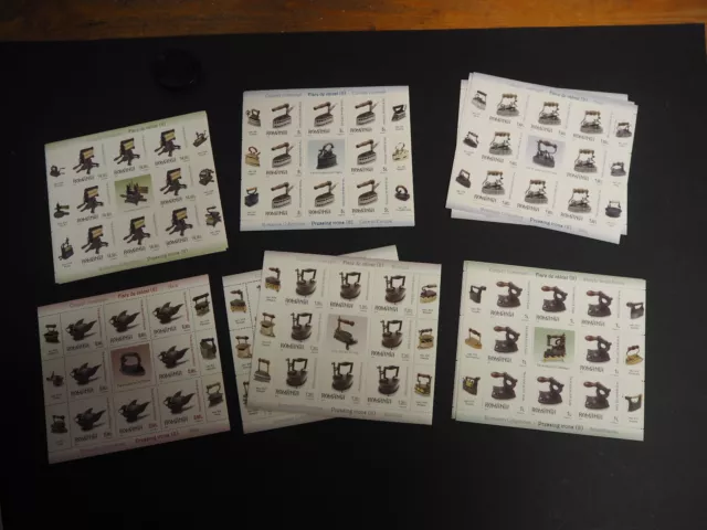 Rumänien 2012, KB Serie "Bügeleisen II" **/MNH, MiNr. 6645/50 KB (5), ME 750,-