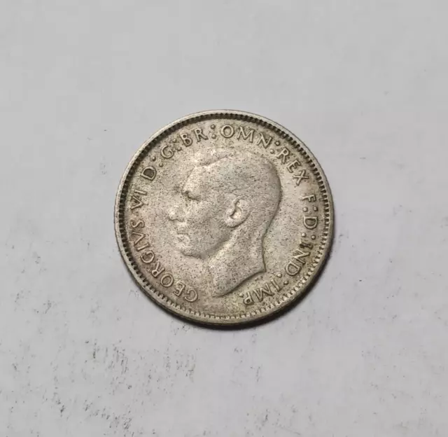 1946 Australia 6 Pence - Silver Coin - Sixpence - George VI