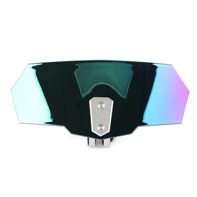 Universal Adjustable Clip On Windshield Windscreen For Motorcycle Deep Iridium