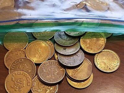 PAC-MAN / Namco Arcade Tokens 22 mm - Lot of 50 Tokens