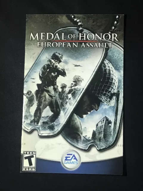 🔥Medal of Honor: European Assault (Sony PlayStation 2, 2005) PS2 MANUAL ONLY🔥