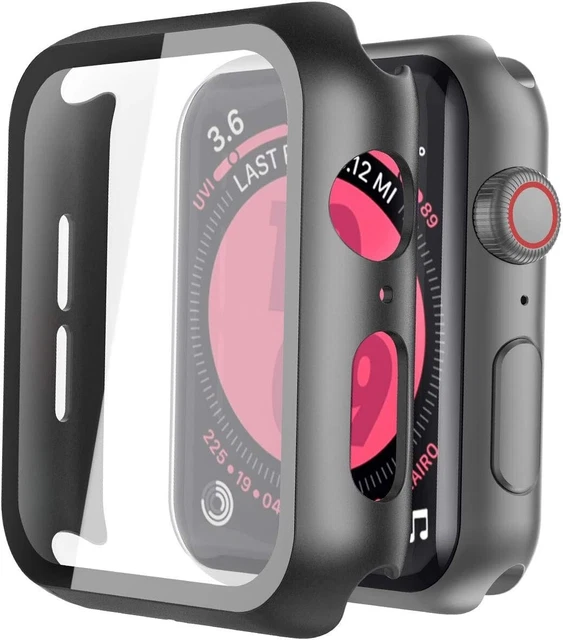 Black Hard Case For Apple Watch SE Series 6 Series 5 Series 4 44mm Iwatch Scree