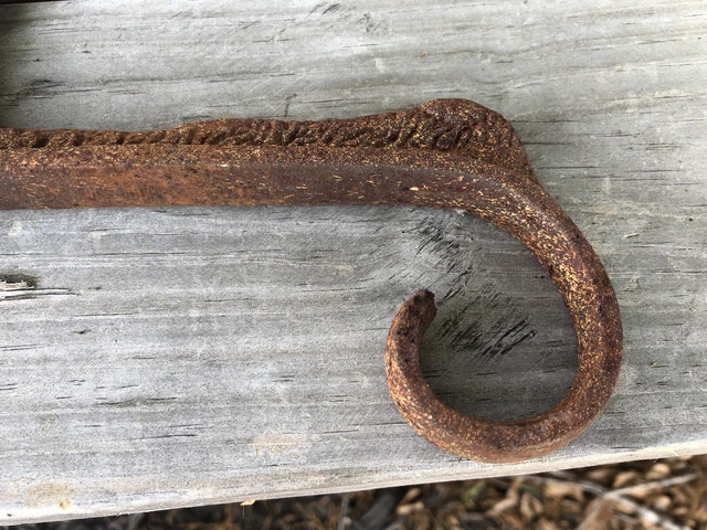 Antique Vintage Cast Iron Cow Bracket Wall Mount Hook Plant Sign Hanger 4