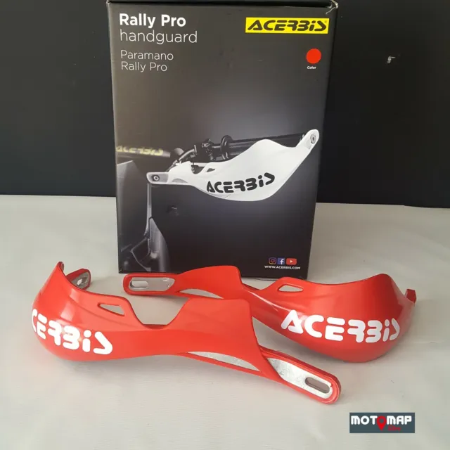 Paramani Acerbis Rally Pro Rosso Enduro Motard + Kit Montaggio D.22 E D.28.6