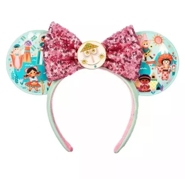 2024 Disney Parks It’s A Small World Minnie Ears Headband NEW! Authentic!