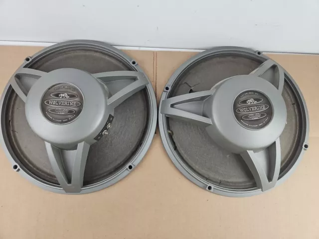 2 PC Electro-Voice Wolverine  LS-12 12" Loud Speaker 8 Ohms Tested