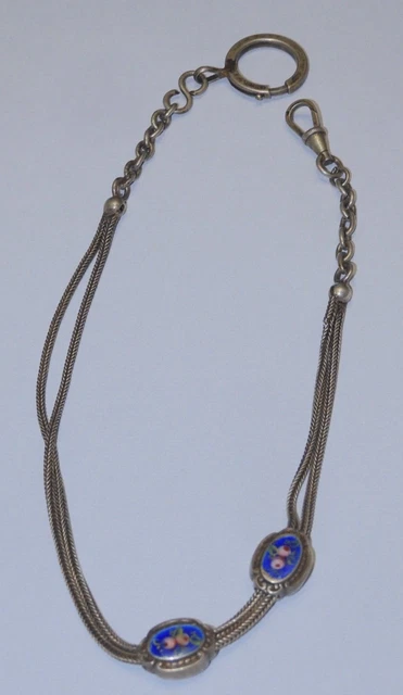 Chaine De Montre à Gousset Ancienne En Argent Massif - 26 Cm - Bijou Vintage Pour Homme - Occasion