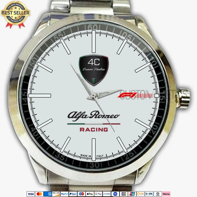Alfa Romeo Racing F1 Logo AR08 Quartz Watch Stainless Steel Wristwatches