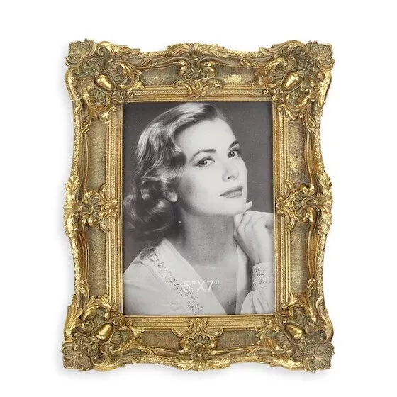 9934036-ds Goldfarbener Marco de Fotos Historismus-Stil 21x26cm