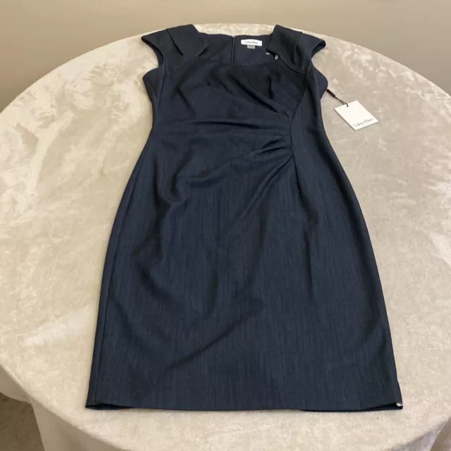 CALVIN KLEIN CD3X1021 Byzantine Purple Blue Cut out Neck Stretch