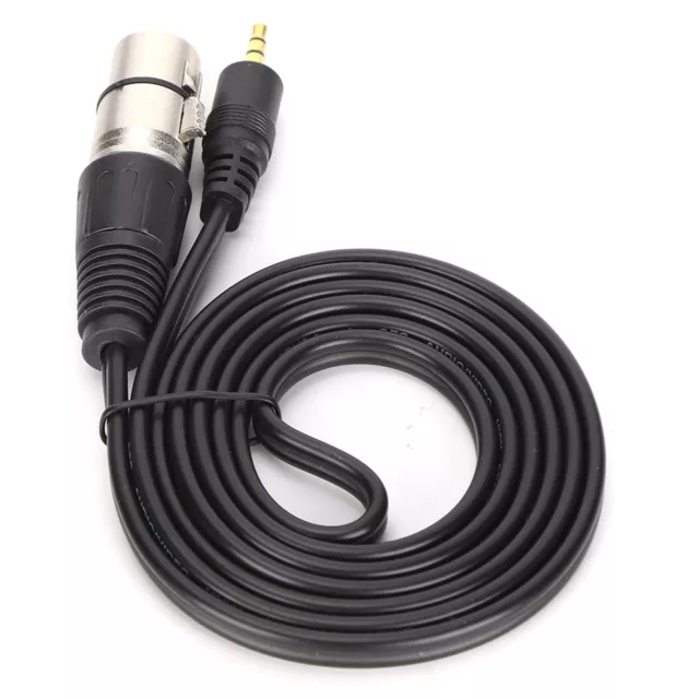 (Black 1.5 Metres)3.5mm Male To XLR Female Cord Mold Stress Relief Microphone