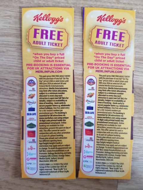 2 for 1 Vouchers ALTON TOWERS London Eye SEALIFE Legoland THORPE PARK Blackpool