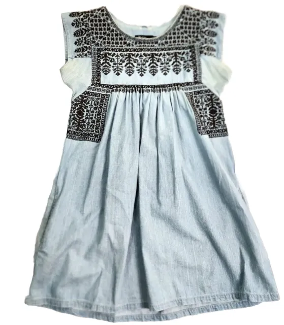 Isabel Marant Etoile Women's Mini Dress Size M Embroidered Sleeveless Cotton