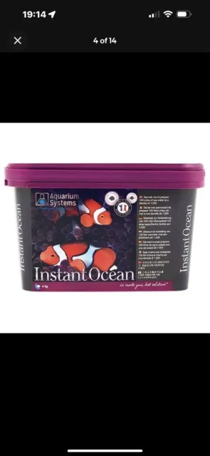 Instant Ocean Marine Salt4kg Aquarium Systems for Reef Fish Tank