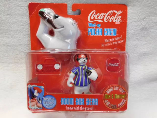 Coca-Cola Wind-up Polar Crew, Boom Box Bear, Watch Me Dance,My Arms & Head Move