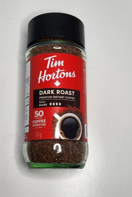 AUTHENTIC TIM HORTONS Premium Instant Coffee Dark Roast 100g. *NEW ...