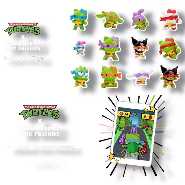 Rise Of The Teenage Mutant 2025 McDonald's Hello Kitty & Teenage Mutant Toy Set 1-12 - Brand New Ninja Turtles - Foto 2