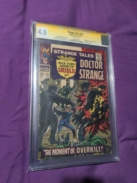 Strange Tales 151 CGC SS Jim Steranko 1st Work Marvel 1966 signed Stan Lee